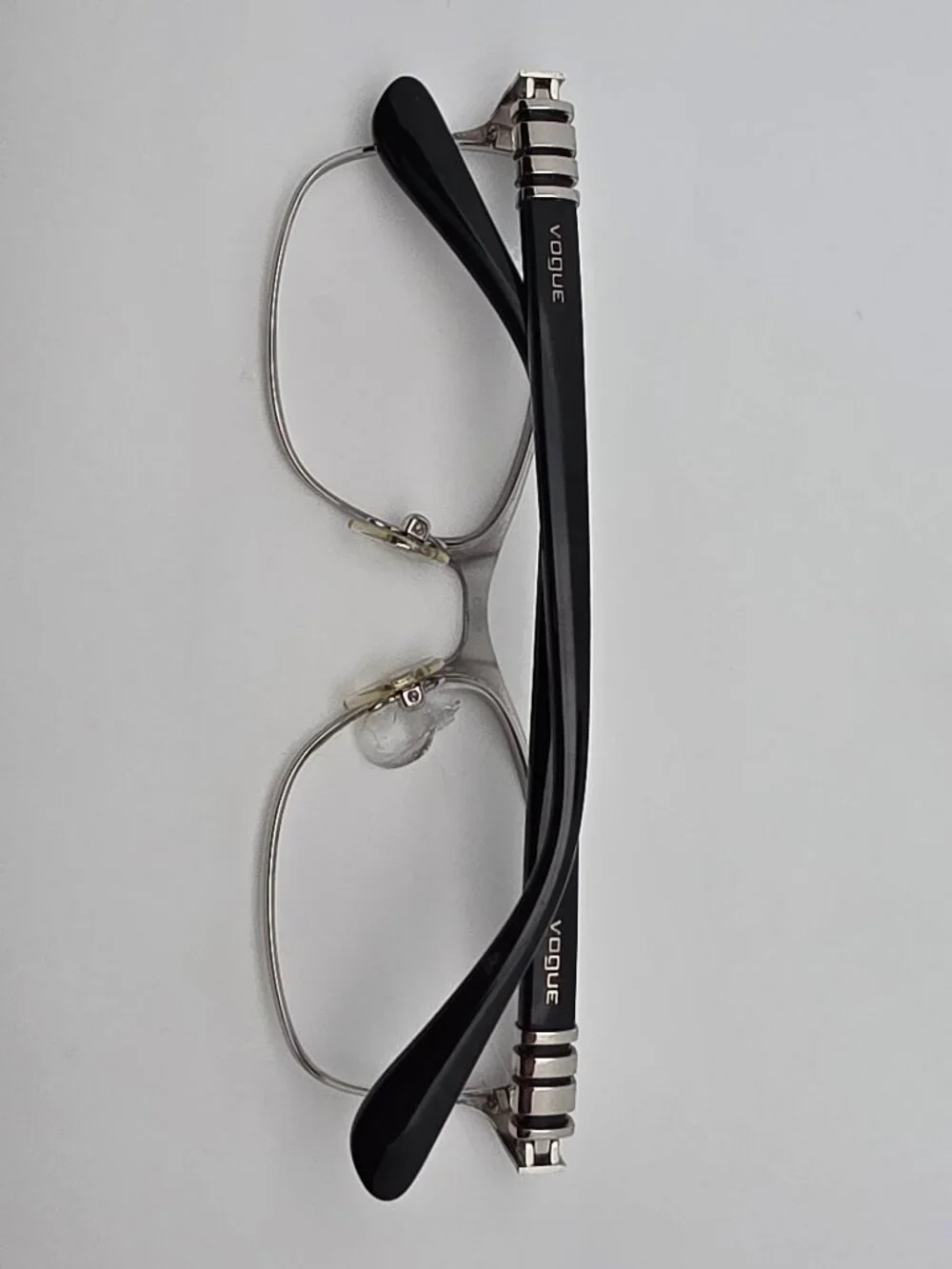 Vogue VO4050 352 Polished Black on Silver Cat Eye Eyeglasses Frame w/ Case 51mm